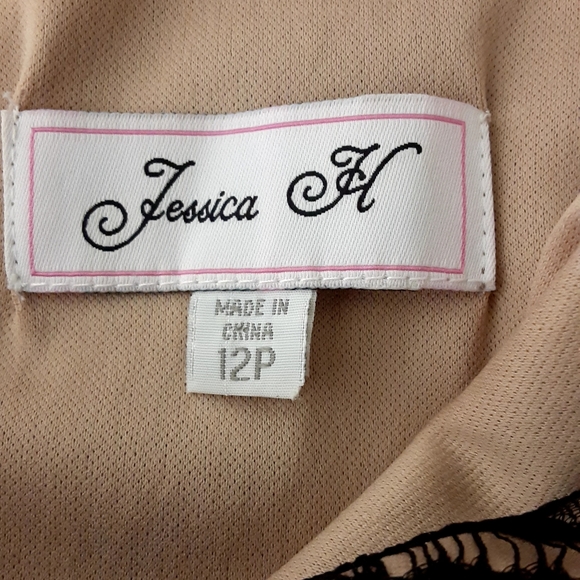 Jessica Howard Black Lace Sleeveless Cocktail Dress, Size 12P - Picture 8 of 11